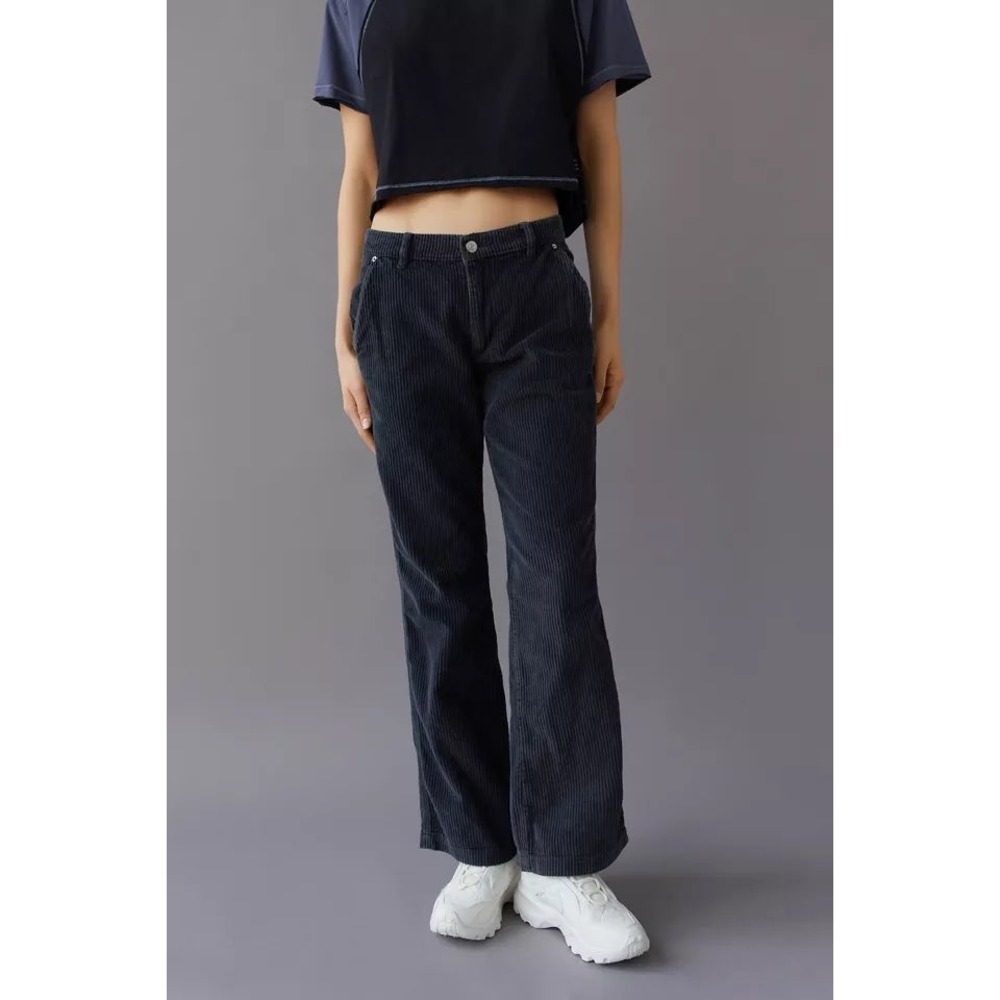 BDG Urban Outfitters Corduroy Skate Pants Grey Wide‎ Leg Trousers Size 2 baggy